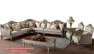 set sofa tamu sudut klasik mewah duco Srt-123