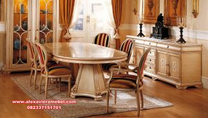 set meja makan segi lima mewah skm-146