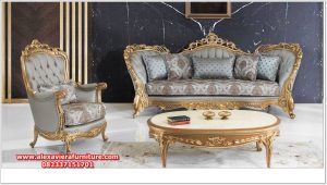 set sofa ruang tamu klasik mewah desain terbaru  2023